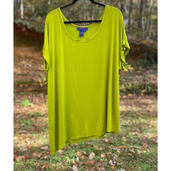 TWIGGY Lot of 2 Shirts Tops Green Blue Short Sleeve Plus Size  SZ 2XL C100143 - Picture 3 of 8
